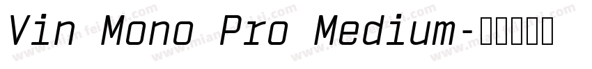 Vin Mono Pro Medium字体转换